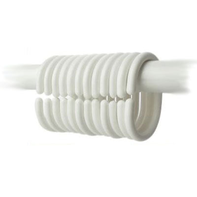 Simple White Nylon Shower Curtain/liner